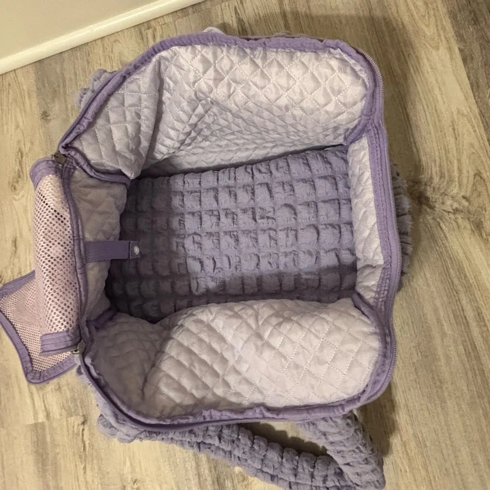 Lavender Quilted Pet Carrier Bag